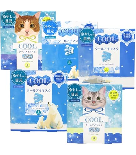 Amazon.co.jp: めぐりズム ひんやりアイマスク ユーカリの香り 4枚入 1